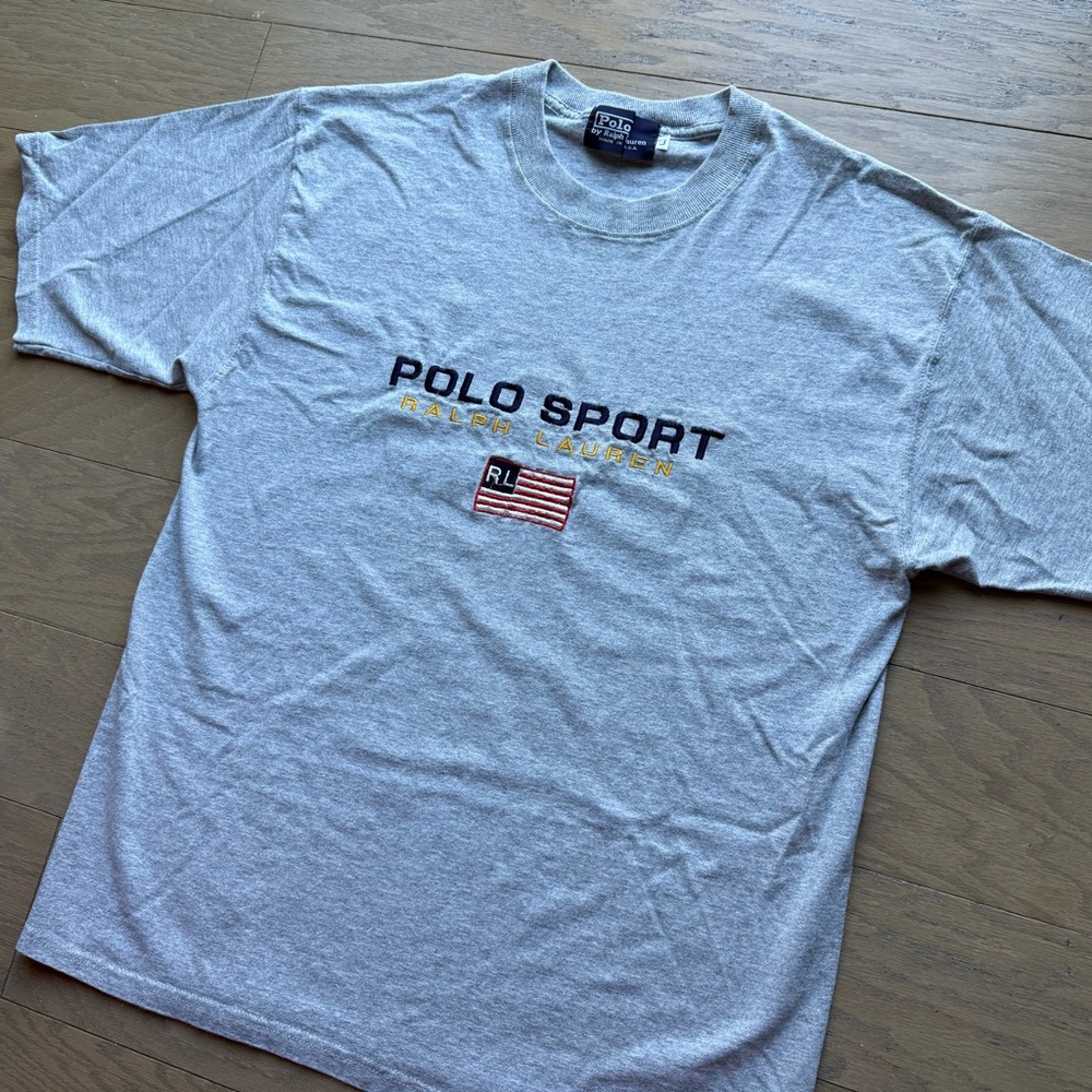 Vintage Polo Sport Ralph Lauren Gray Tee